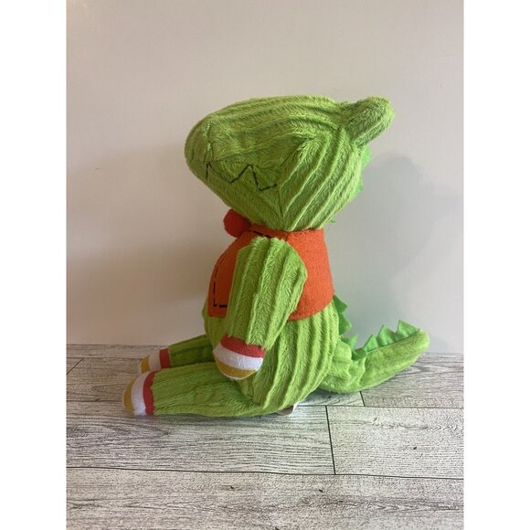 Monkeez & Friends Green Corduroy Alligator Crocodile Stuffed Plush Bean Bag Toy - Picture 3 of 6